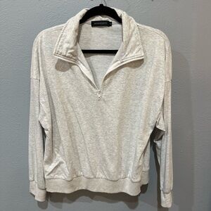 Women’s Quarter Zip Sweatshirt Grey